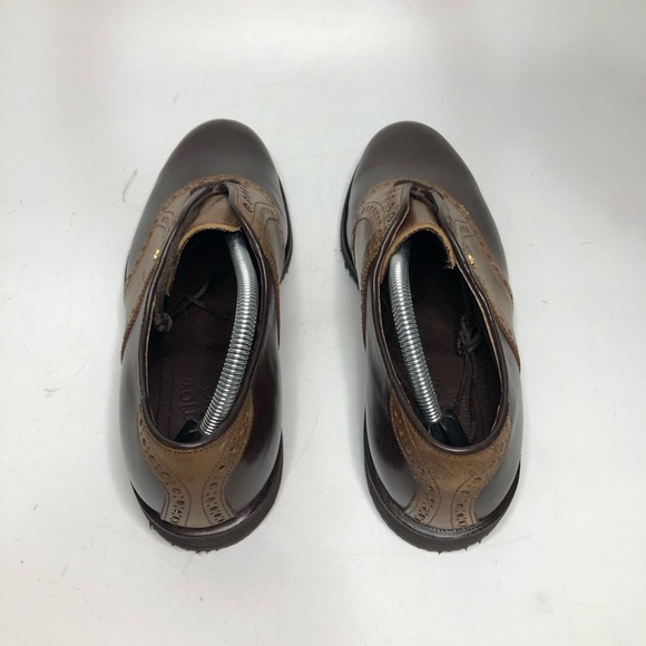 FootJoy Classics Leather Spikeless Golf Saddle Oxford Mens Size 9.5D Brown 55483 - Picture 6 of 11